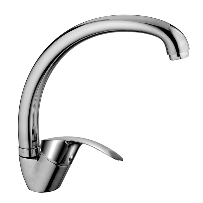 Смеситель для кухни Decoroom DR68021, однорычажный, с высоким поворотным изливом, хром