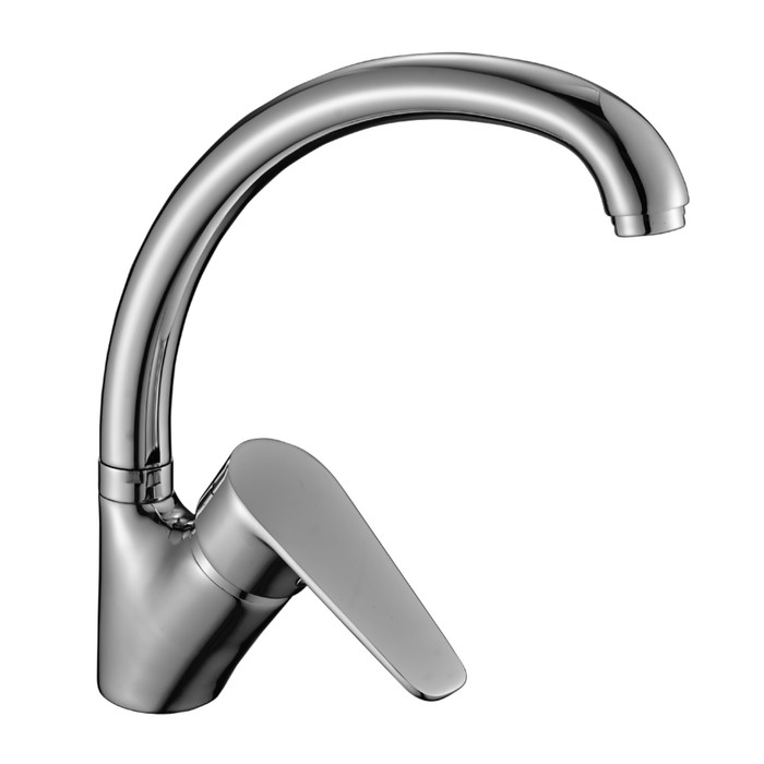 Смеситель для кухни Decoroom DR69021, однорычажный, с высоким поворотным изливом, хром