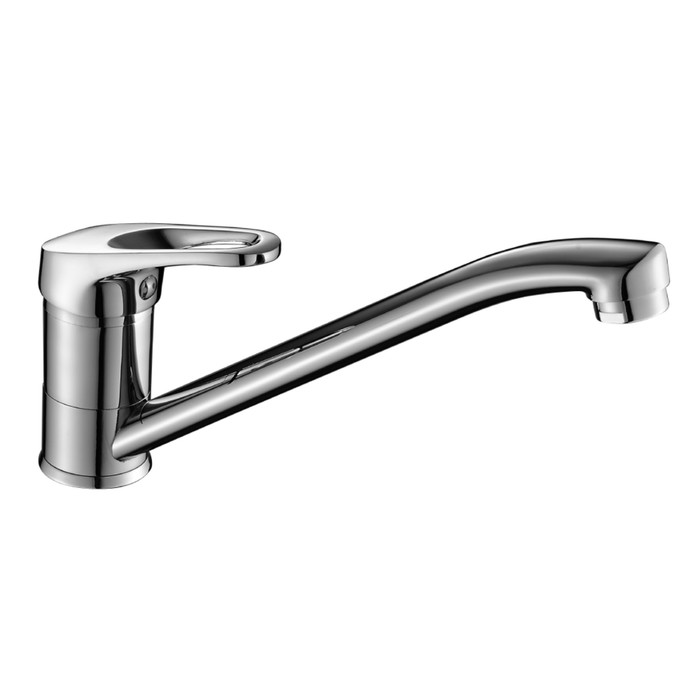Смеситель для кухни Decoroom DR37018, однорычажный, с поворотным изливом, хром