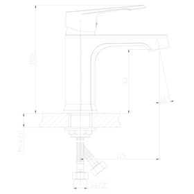 

Смеситель для раковины Decoroom DR39011, однорычажный, монолитный, хром