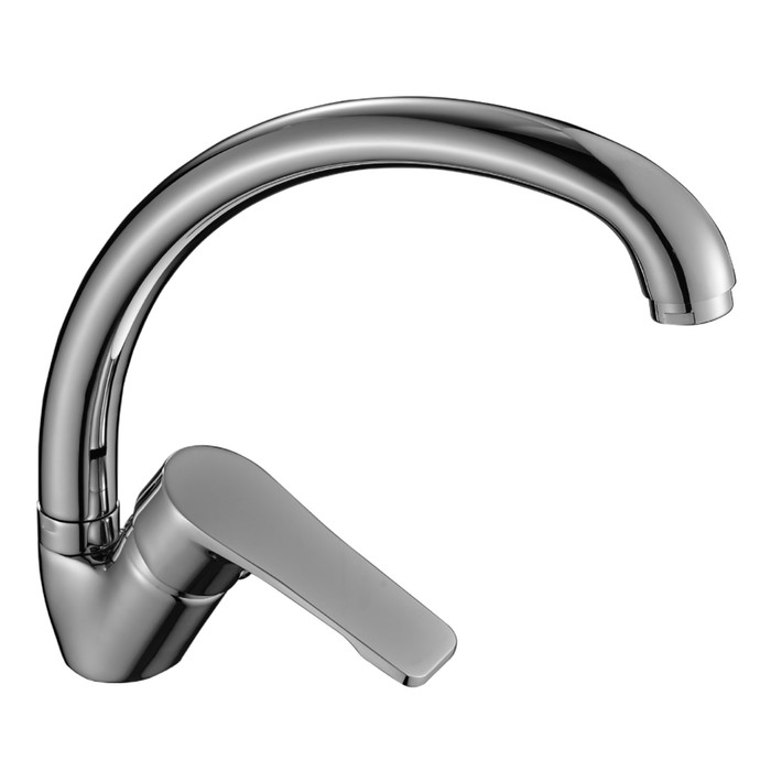 Смеситель для кухни Decoroom DR39021, однорычажный, с высоким поворотным изливом, хром