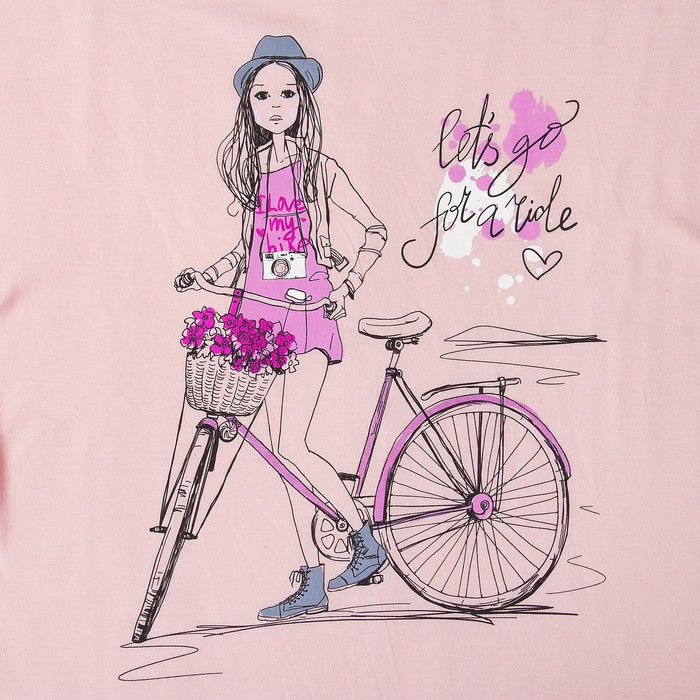 Пижама женская (футболка, брюки) ПК229 цвет коралловый, р-р 54