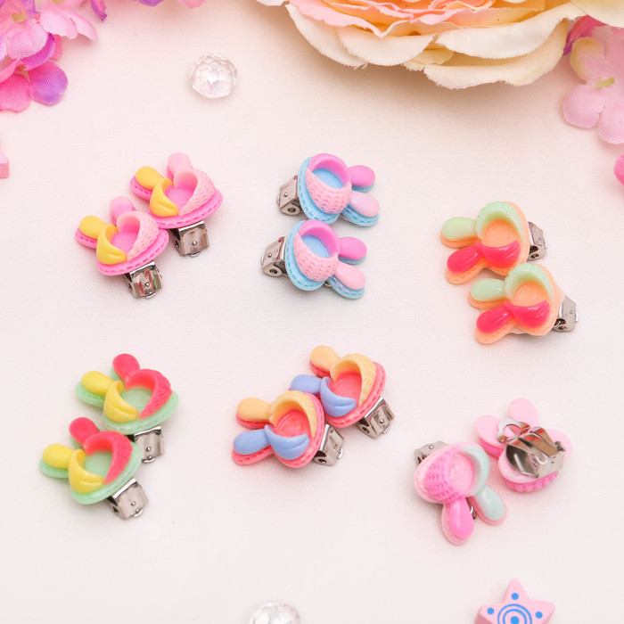 Клипсы детские "Выбражулька" зайчик радужный, цвет МИКС