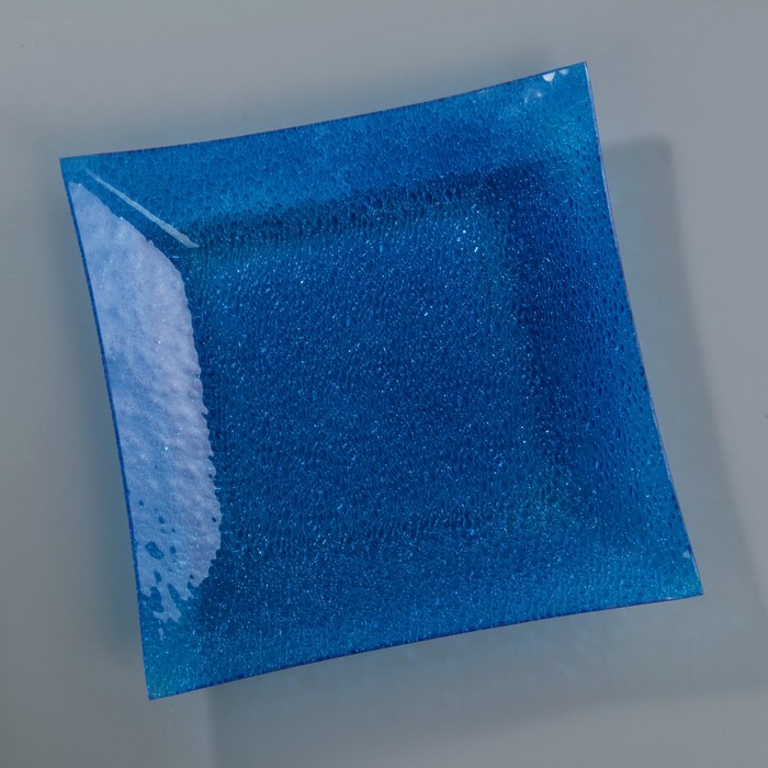 Сервиз столовый 7 предметов: 1 тарелка 29,5х29,5 см, 6 тарелок 19,5х19,5 см, цвет синий, подарочная упаковка