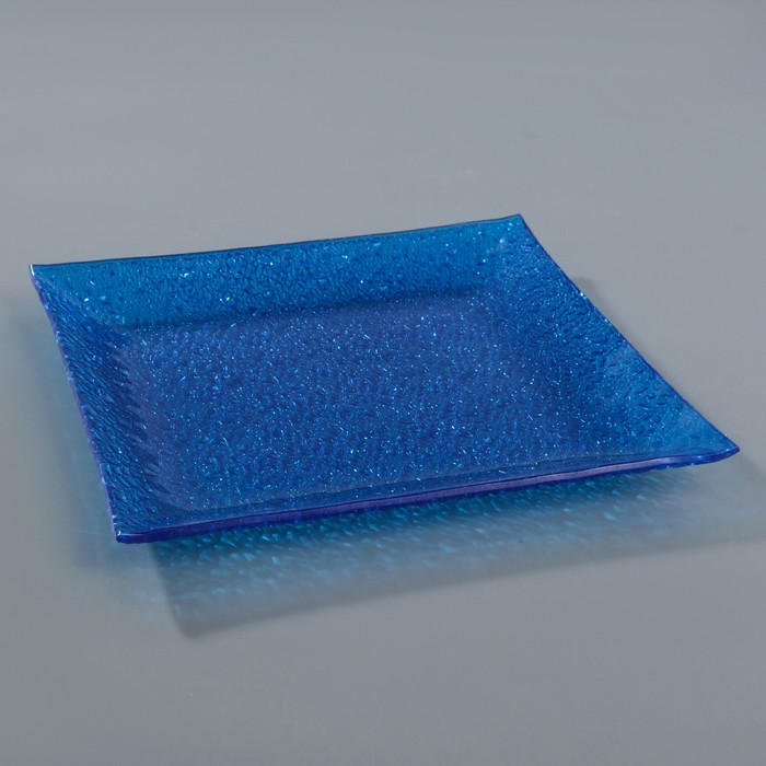 Сервиз столовый 7 предметов: 1 тарелка 29,5х29,5 см, 6 тарелок 19,5х19,5 см, цвет синий, подарочная упаковка