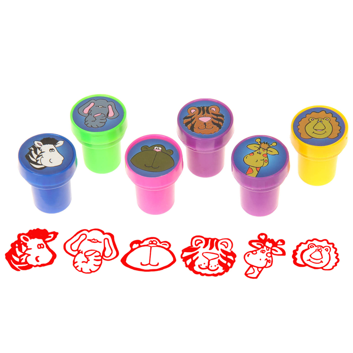 Печать цветная "Звери Африки", набор 6 шт