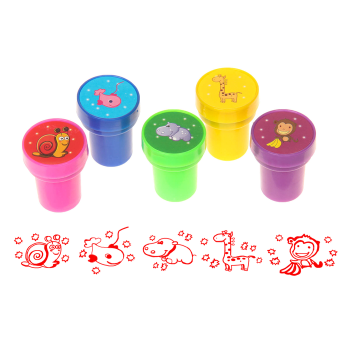 Печать цветная "Обитатели земли и воды", набор 5 шт