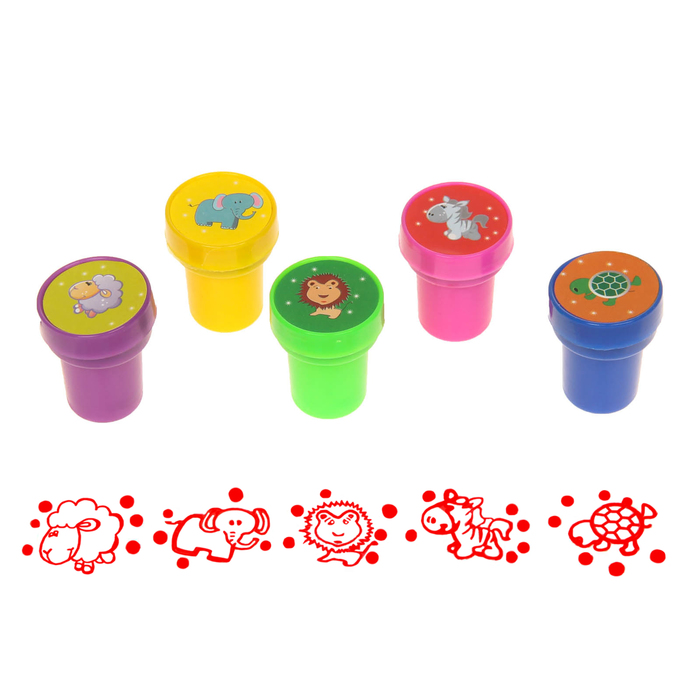 Печать цветная "Животные", набор 5 шт