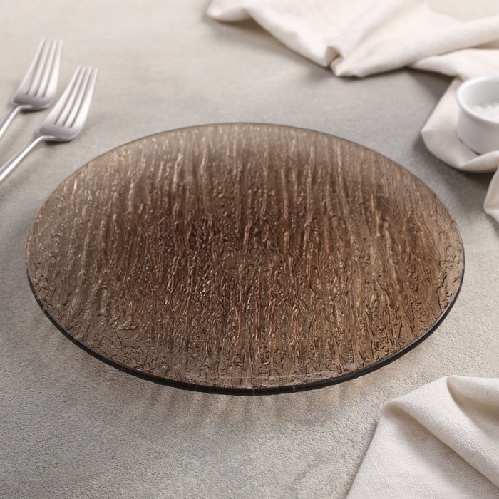 Тарелка 24 см, цвет бронзовый