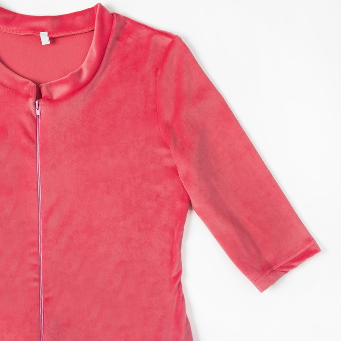 Халат женский на молнии ХВ233 цвет розовый, р-р 46