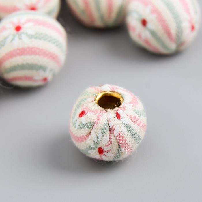 Декор для творчества "Шарик полосатый" (набор 10 шт) 1,5х1,5 см