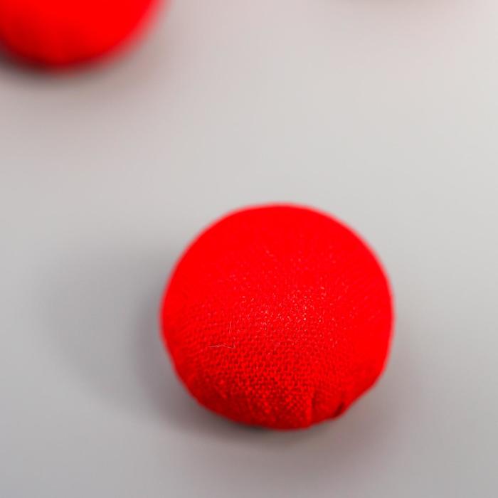 Декор для творчества "Шарик красный" (набор 10 шт) 1,5х1,5 см