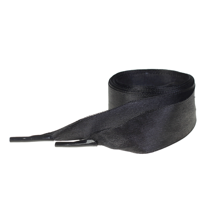 Шнурки атласные 20мм 110см (пара) 39 чёрн