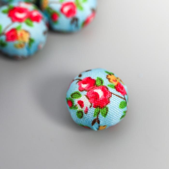 Декор для творчества "Шарик голубой с бабочками" (набор 10 шт) 1,5х1,5 см