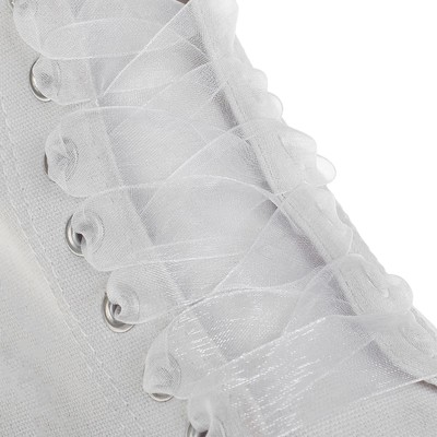 Шнурки для обуви капроновые, 20 мм, 110 см, пара, цвет белый