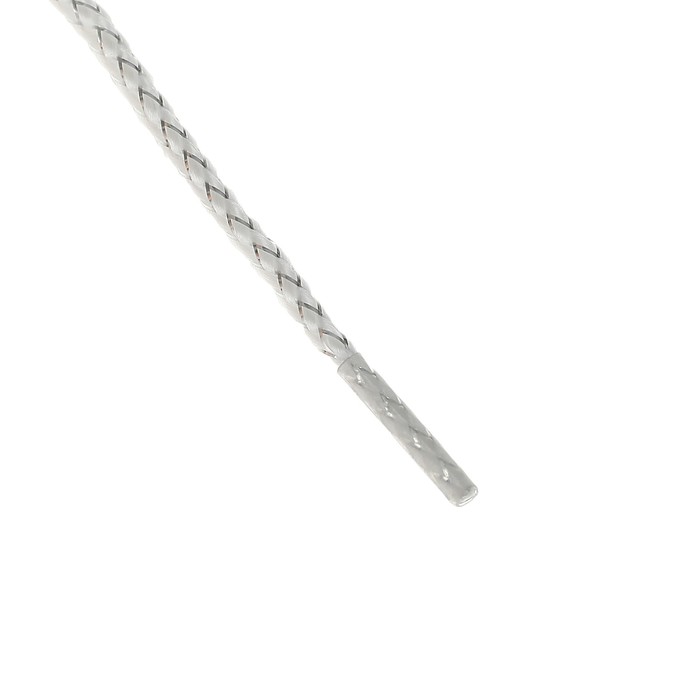 Шнурки с круглым сечением, серебряная нить, d=3мм, 110см, пара, цвет белый