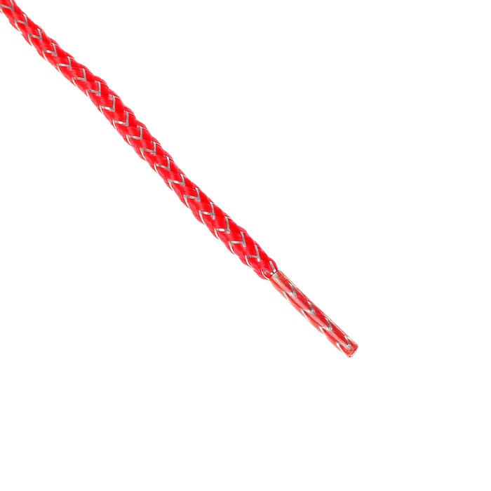 Шнурки с круг сечением серебр нить d3мм 110см (пара) красн