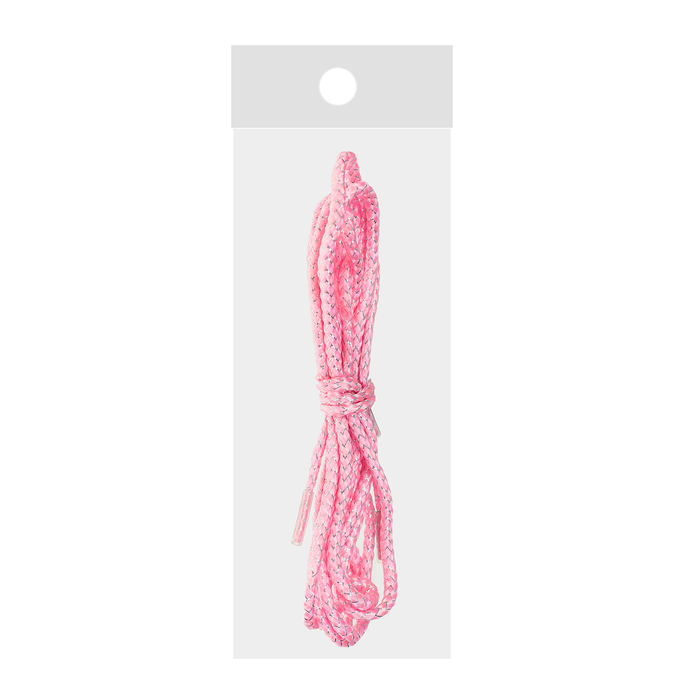 Шнурки с круг сечением серебр нить d3мм 110см (пара) роз