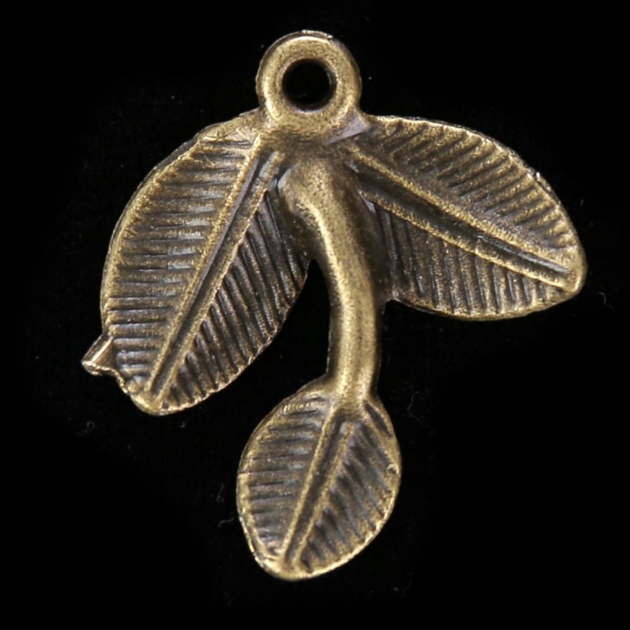 Декор металл для творчества "Листья" под латунь (CG1217)