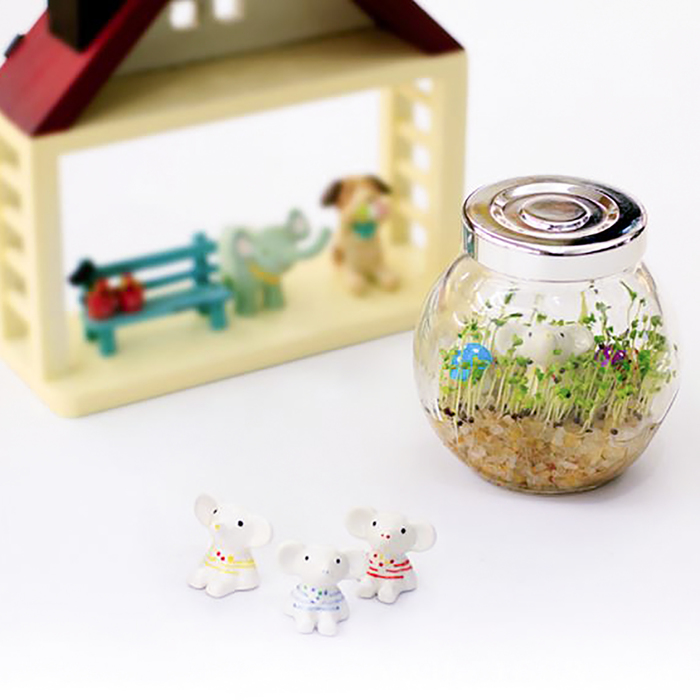 Растущая трава "Сад в баночке" 10х9х7 см