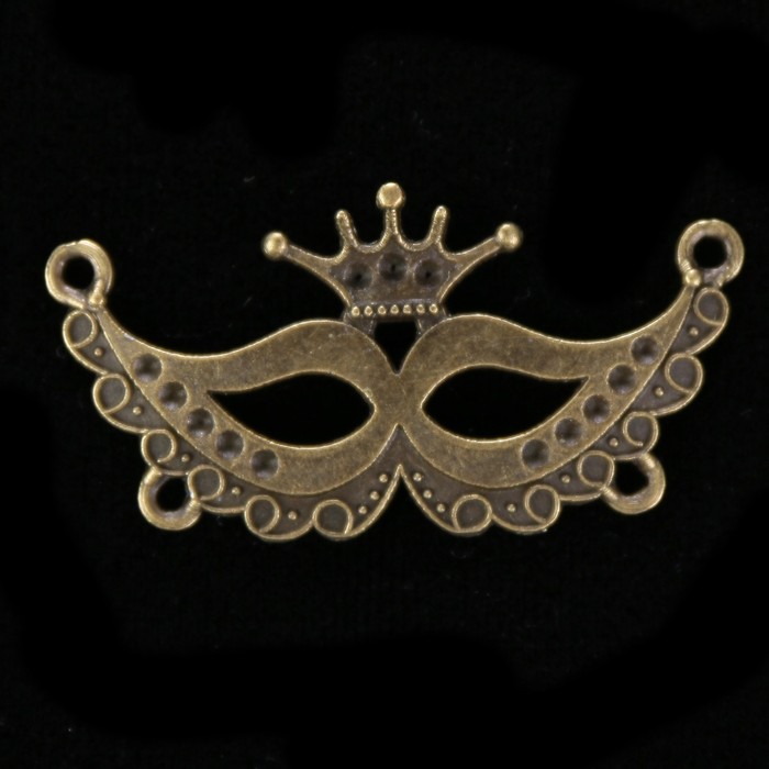 Декор металл для творчества "Карнавальная маска" под латунь (E3122)
