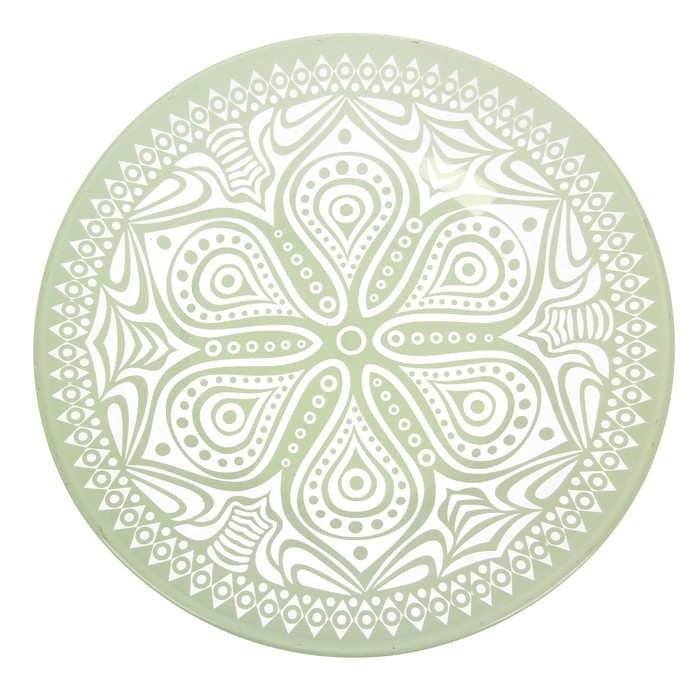Тарелка 19,5 см "Бохо", цвет зеленый