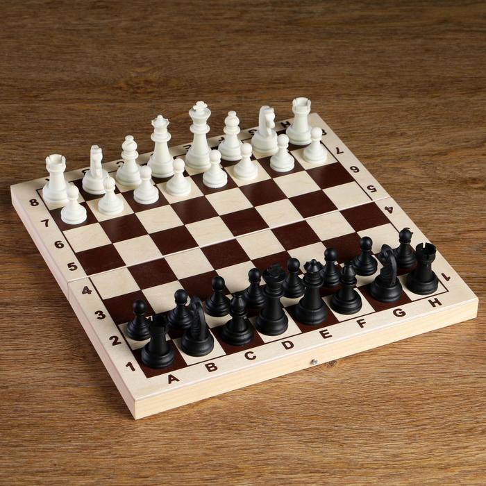 Шахматные фигуры, король h=6.2 см, пешка h=3.2 см, черно-белые