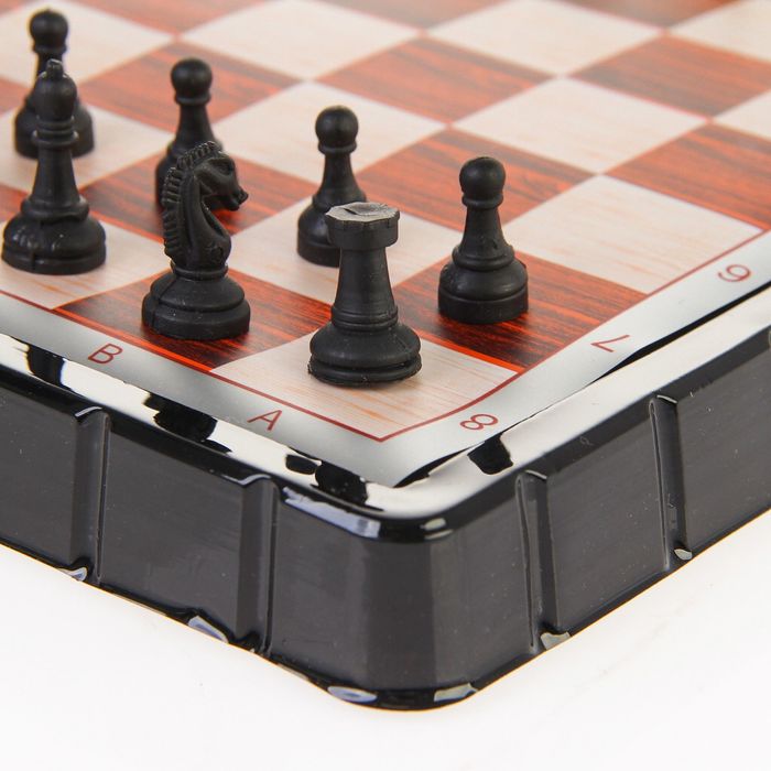 Игра настольная «Шахматы», пластик, чёрно-белые, в коробке, 20х20 см