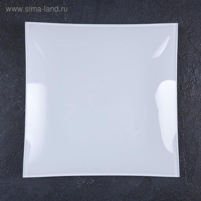 фото Тарелка, 19,5×19,5 см, гладкая белая vellarti