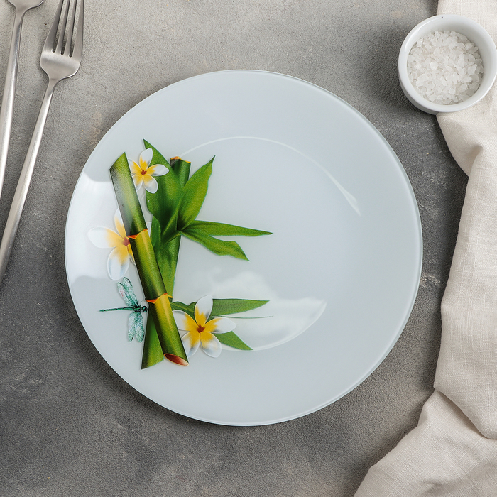 Тарелка 24 см "Бамбук", цвет белый