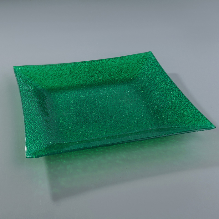 Сервиз столовый, 7 предметов: 1 тарелка 29,5х29,5 см, 6 тарелок 19,5х19,5 см, цвет зелёный, подарочная упаковка