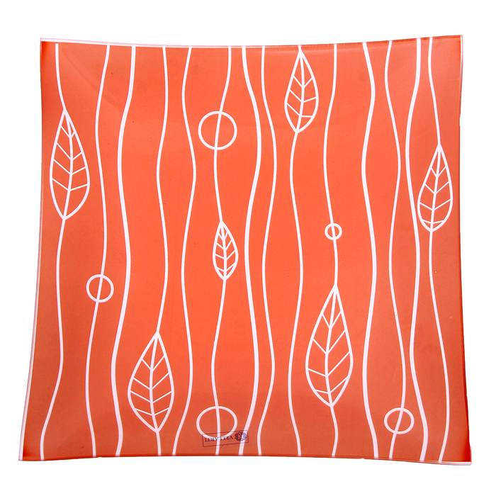 Тарелка 29,5х29,5 см "Водоросли", цвет оранжевый