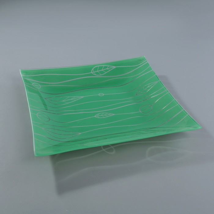 Тарелка 29,5х29,5 см "Водоросли", цвет зелёный