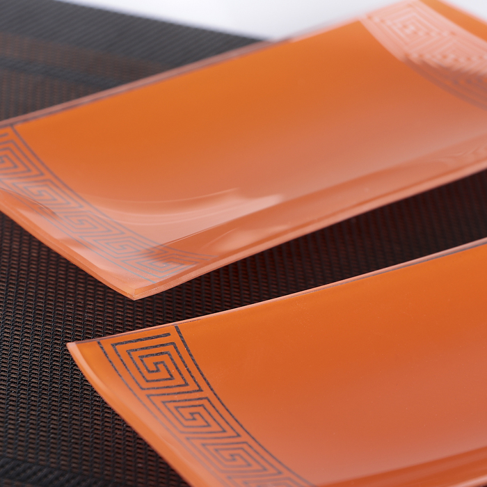 Набор блюд 19х9 см "Версаче", 2 шт, цвет оранжевый, подарочная упаковка