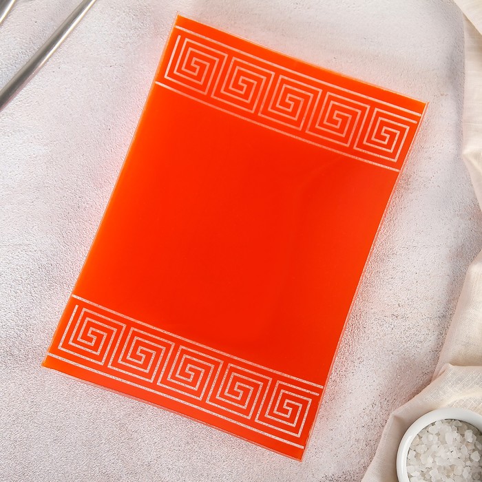 Блюдо 23,5х17 см "Версаче", цвет оранжевый, подарочная упаковка