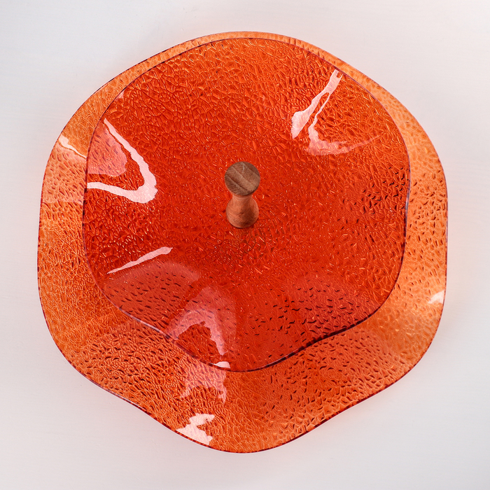 Этажерка 2-ярусная 30х21 см, цвет оранжевый, подарочная упаковка