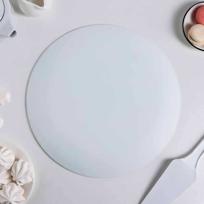 Блюдо 30 см с лопаткой, цвет белый, подарочная упаковка