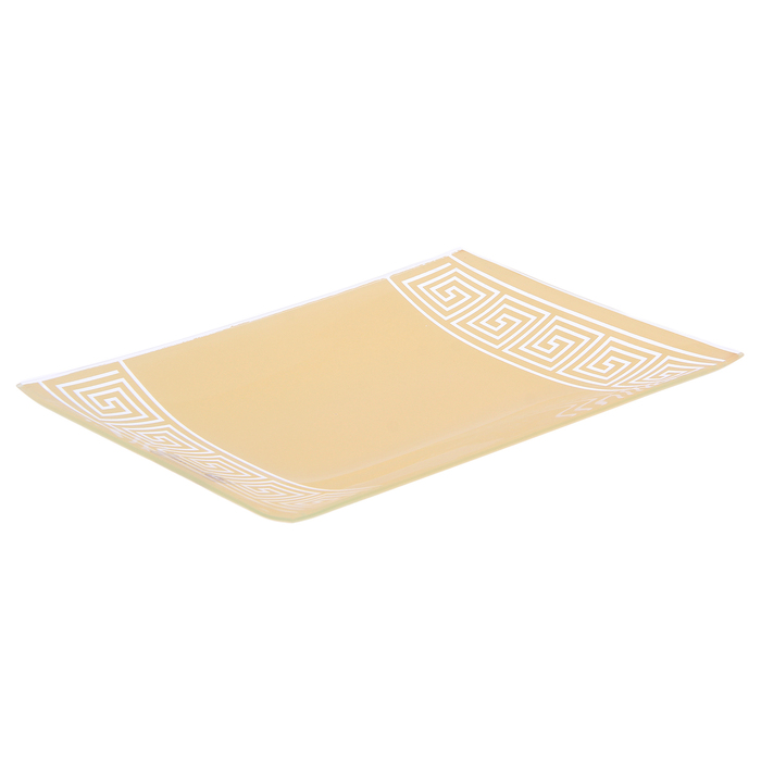 Блюдо 23,5х17 см "Версаче" бежевое, подарочная упаковка
