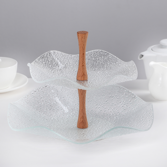 Этажерка 2-ярусная 30х21 см, подарочная упаковка