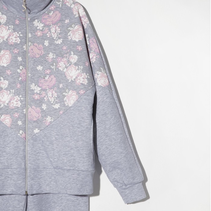 Комплект женский (джемпер, брюки) 7018 цвет серый, р-р 52