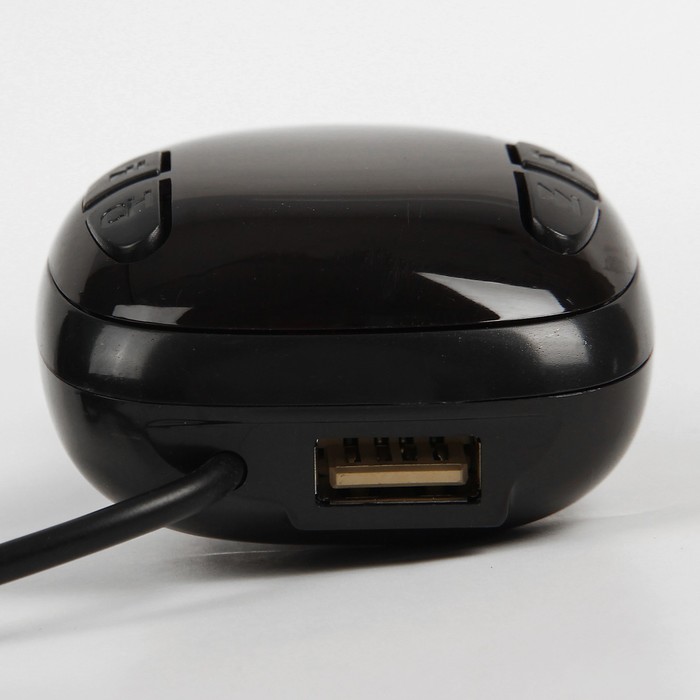 FM - трансмиттер, 12 В, USB/Mp3/WMA/MicroSD, черный