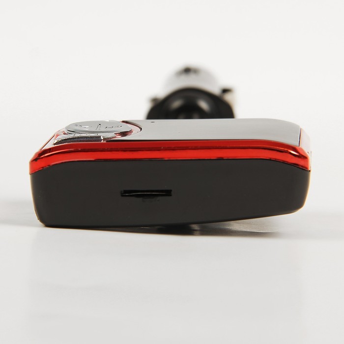 FM - трансмиттер, 12 В, USB/Mp3/WMA/AUX/MicroSD, красный