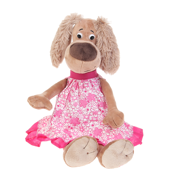 Мягкая игрушка "Собачка Зиночка в платье", 25 см