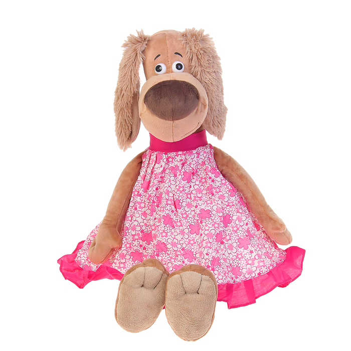 Мягкая игрушка "Собачка Зиночка в платье", 35 см