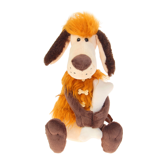 Мягкая игрушка "Пёс Робинзон" с косточкой, 23 см