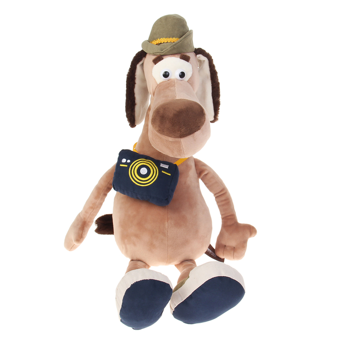 Мягкая игрушка "Пес Барбос с фотоаппаратом", 36 см