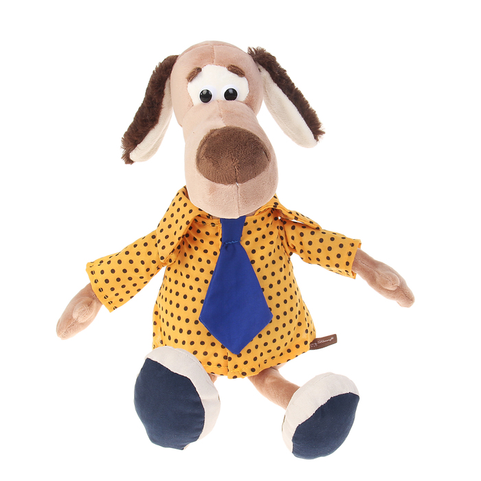 Мягкая игрушка "Пес Барбос в рубашке", 28 см