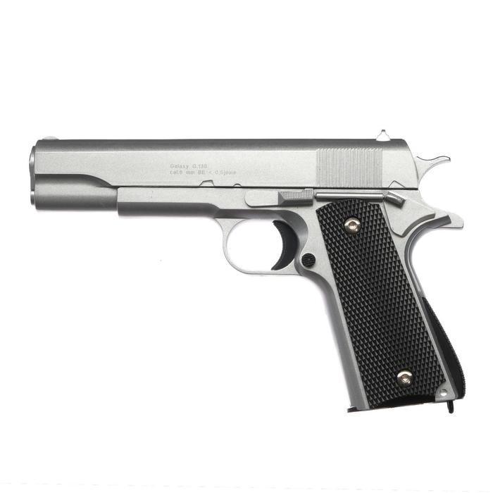 Пистолет страйкбольный "Galaxy" Colt 1911, серебристый, кал. 6 мм