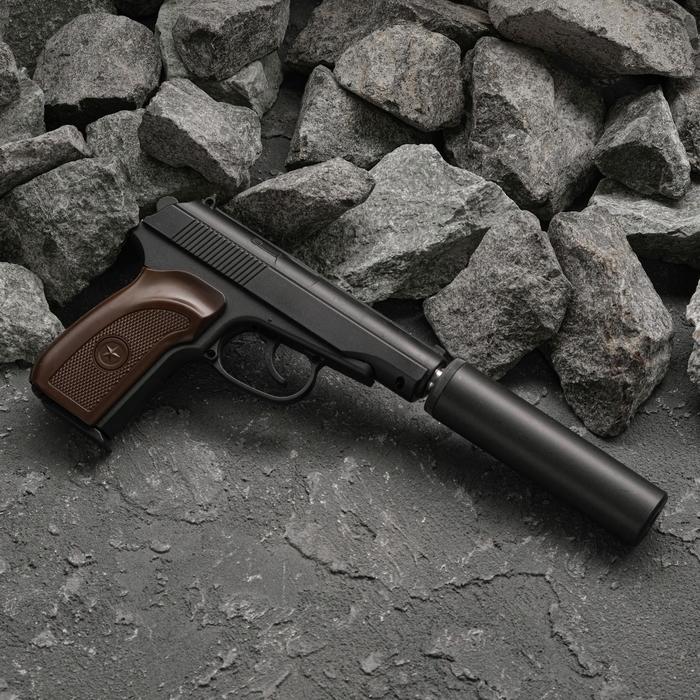Пистолет страйкбольный Galaxy Макаров, с глушителем, кал. 6 мм пистолет страйкбольный galaxy макаров кал 6 мм