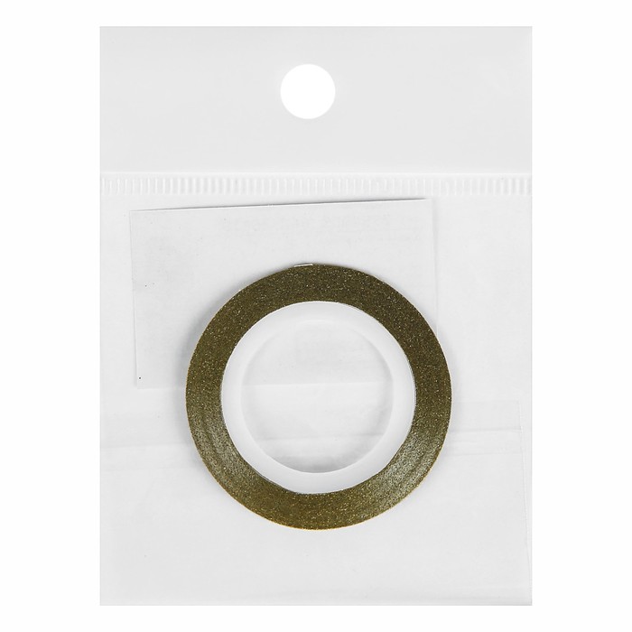 Лента фольгированная клеевая для ногтей "Блёстки", 0,1см, 10м, цвет золотой